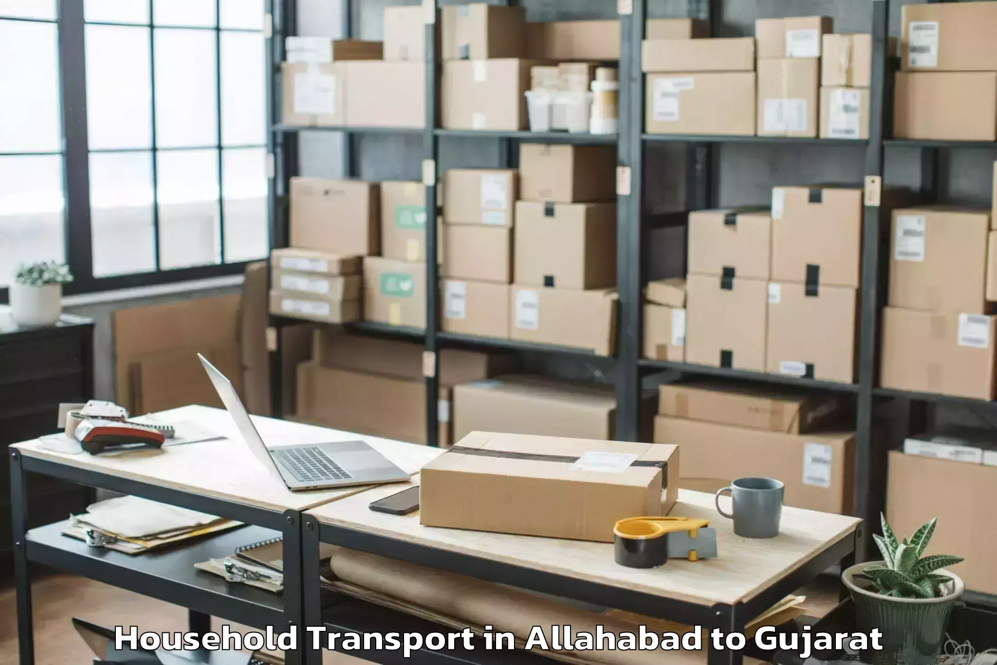 Trusted Allahabad to Savarkundla Household Transport